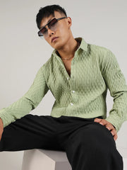 Crinkled-Weave Shirt