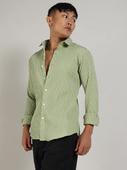 Crinkled-Weave Shirt