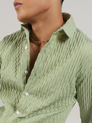 Crinkled-Weave Shirt