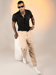 Overlap-Textured Knit Shirt