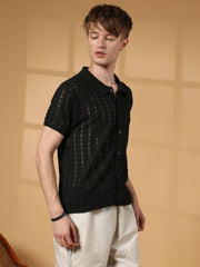 Spear-Knit Slim-Fit Shirt