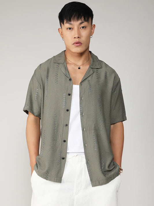 Embroidered Twist Shirt