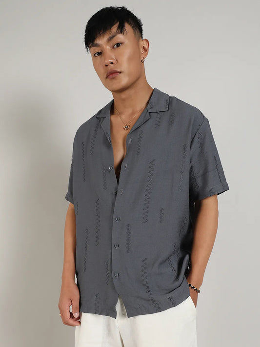 Embroidered Twist Shirt