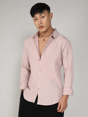 Self-Design Striped Shirt