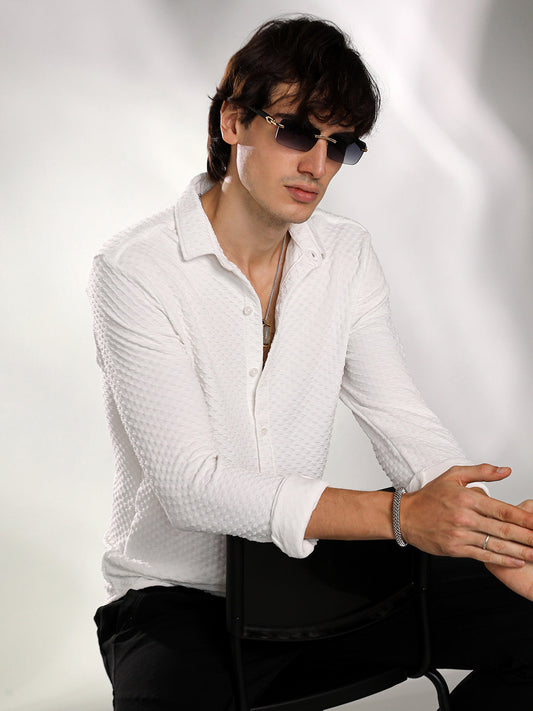 Cubic-Textured Shirt