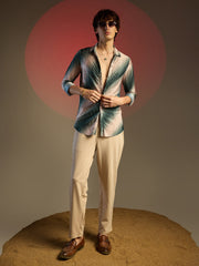 Ombre-Pleated Shirt