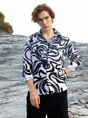 Contrast-Fluid Shirt