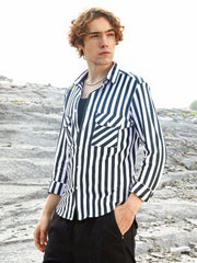 Nautical-Stripe Utility Shirt