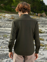 Ribbed-Woven Shirt