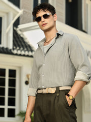 Weft-Texture Relaxed Shirt