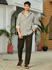 Weft-Texture Relaxed Shirt