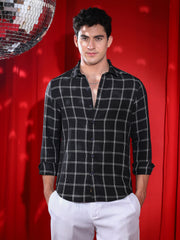 Graph-Check Relaxed Shirt