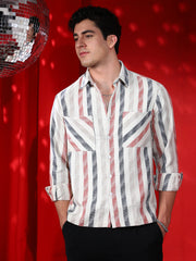 Indie-Striped Utility Shirt