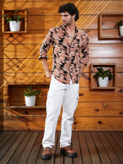 Contrast-Scuff Shirt