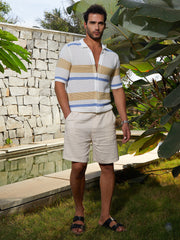 Panel-Knit Relaxed Shirt