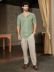Fluid-Knit Polo Shirt