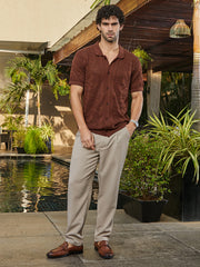 Fluid-Knit Polo Shirt