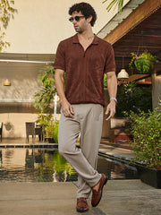 Fluid-Knit Polo Shirt