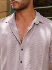 Weave-Panel Shirt