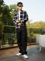 Pixelated-Check Relaxed Shirt