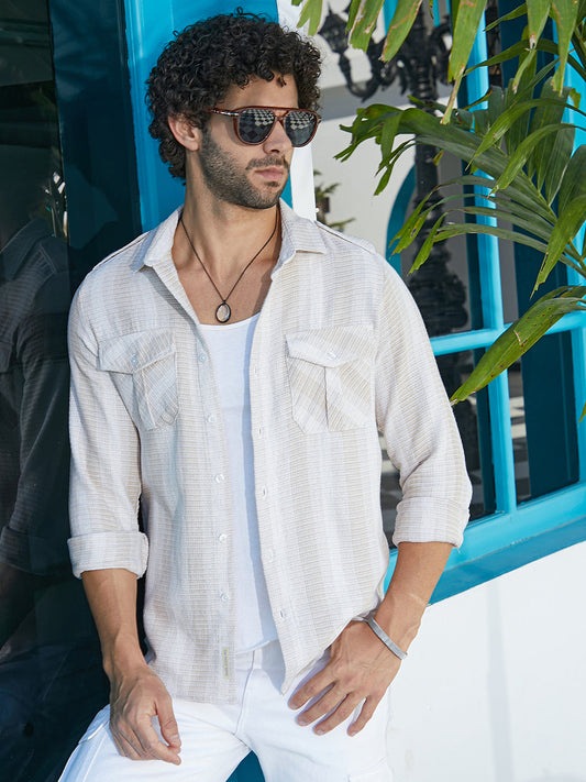 Nomad-Striped Utility Shirt