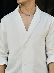 Double-Breasted Moziac Shirt
