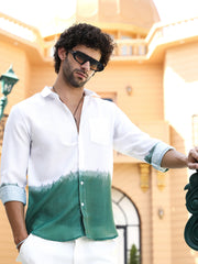 Ombre-Plunge Regular Shirt
