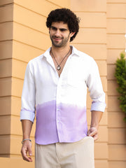 Ombre-Plunge Regular Shirt