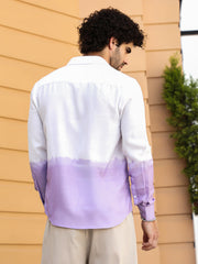 Ombre-Plunge Regular Shirt