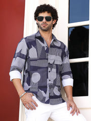 Geometric-Overflow Regular Shirt