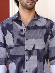 Geometric-Overflow Regular Shirt
