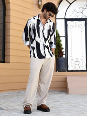 Contour-Lines Pleated Shirt