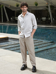 Pleated-Collar Shirt