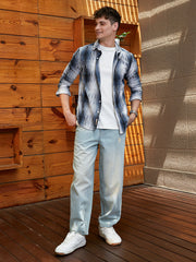 Distressed-Check Shirt