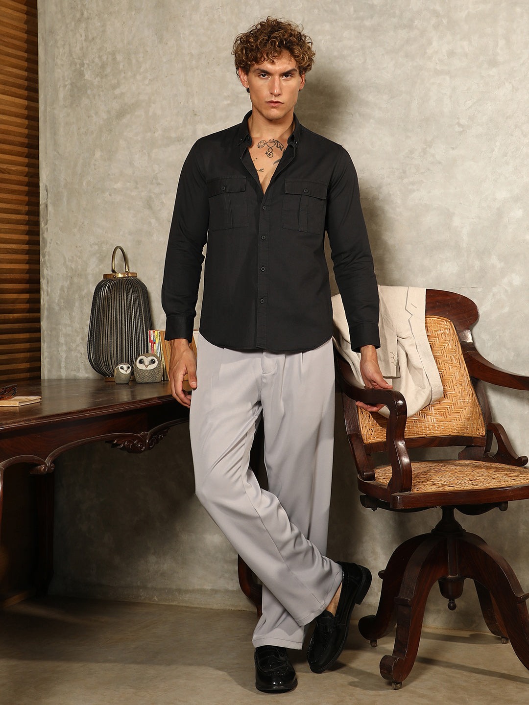 Campus Sutra - Button-Down Utility Shirt