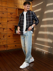 Dark-Plaid Relaxed Shirt