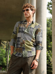 Houndstooth Block Shirt