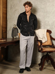 Noir-Cubic Textured Shirt