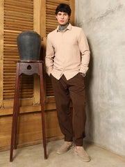Chevron-Panel Tactile Shirt