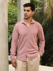 Chevron-Panel Tactile Shirt