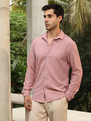 Chevron-Panel Tactile Shirt