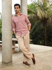 Chevron-Panel Tactile Shirt