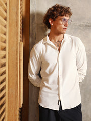 Hive-Weave Textured Shirt