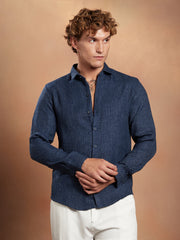 Grid-Weave Regular Shirt