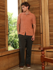 Cross-Stitch Stripe Knit Shirt