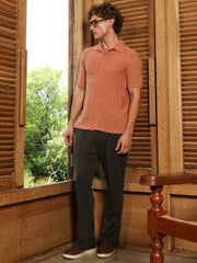 Cross-Stitch Stripe Knit Shirt