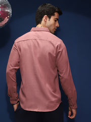 Solid-Woven Regular Shirt