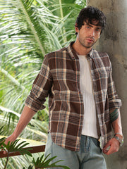 Button-Down Shadow-Plaid Shirt