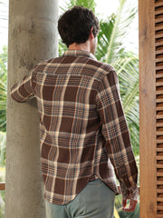 Button-Down Shadow-Plaid Shirt