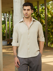 Grid-Textured Shirt
